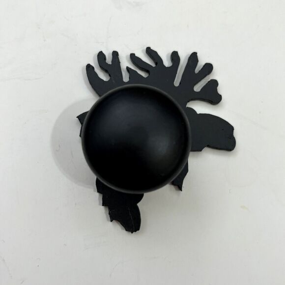 Rustic Moose Metal Drawer Knob Black Powder Coat Reversible Lodge Cabin - Picture 3 of 4